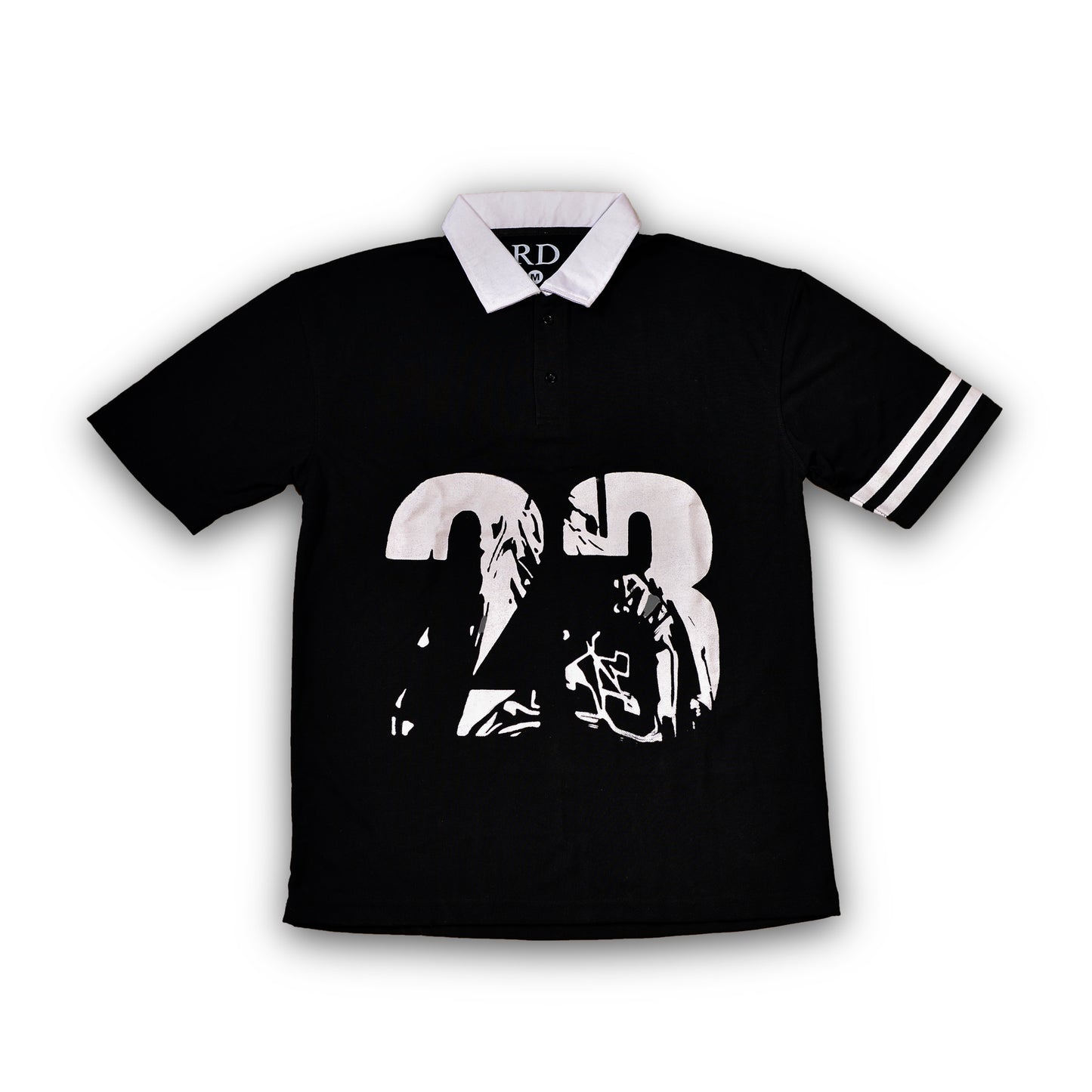 Black Printed Polo